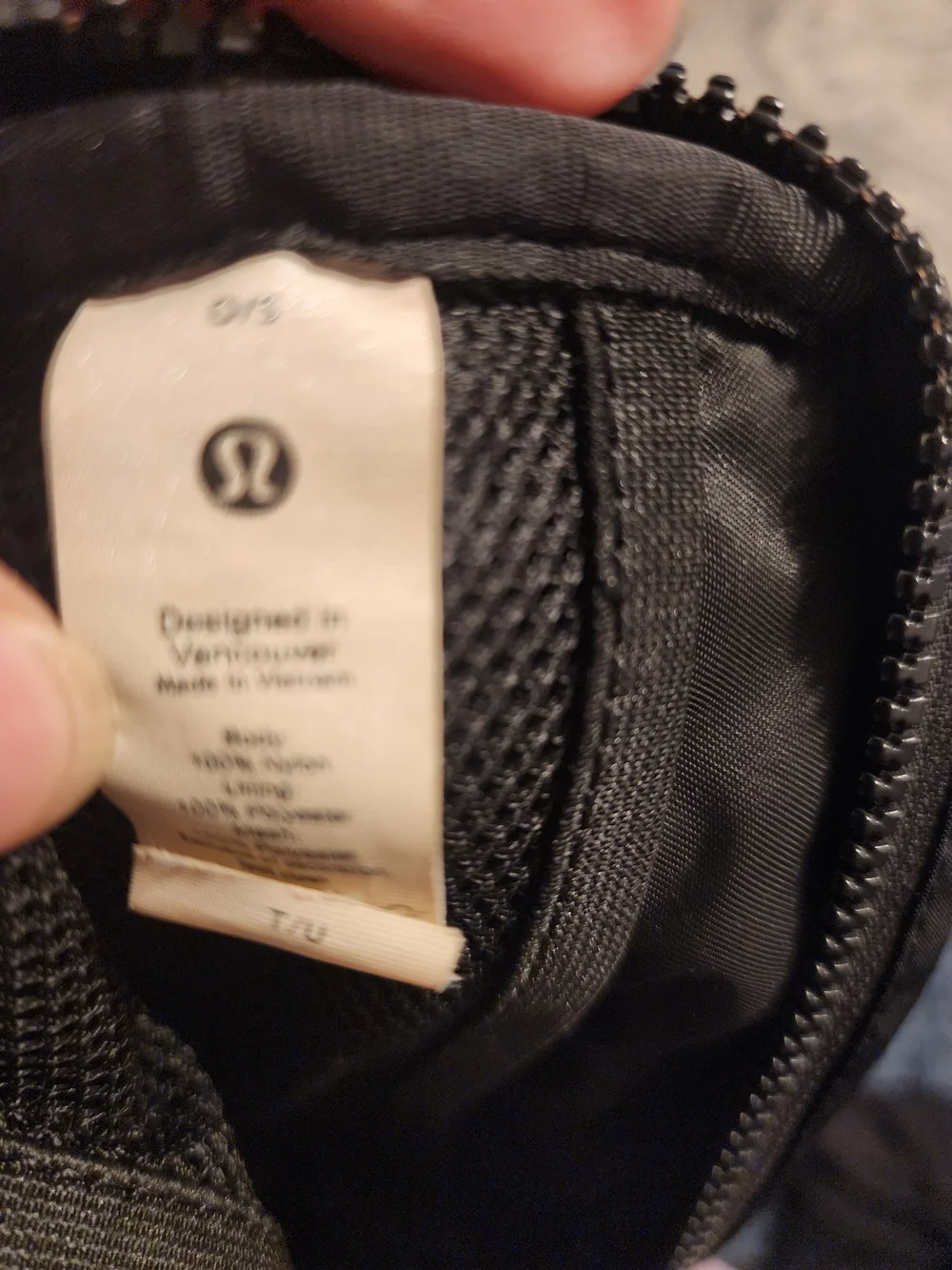 lululemon athletica Black Belt Bag with Logo